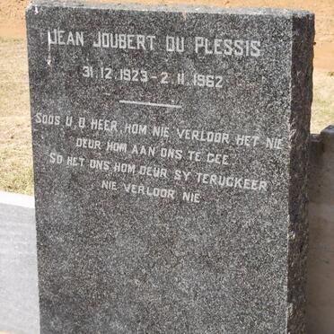 PLESSIS Jean Joubert, du 1923-1962