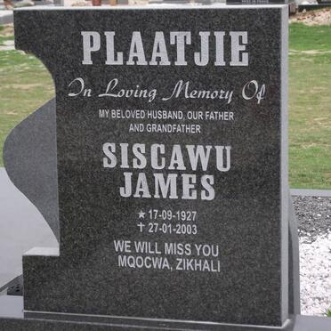 PLAATJIE Siscawu James 1927-2003