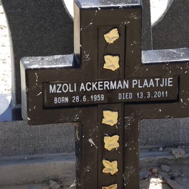 PLAATJIE Mzoli Ackerman 1959-2011