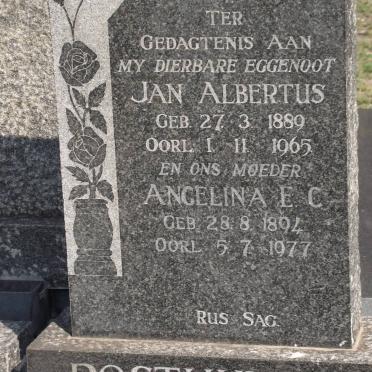 POSTHUMUS Jan Albertus 1889-1965 &amp; Angelina E.C. 1894-1977