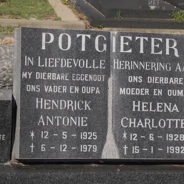 POTGIETER Hendrick Antonie 1925-1979 &amp; Helena Charlotte 1928-1992