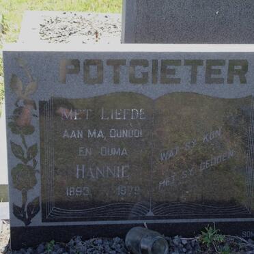 POTGIETER Hannie 1893-1979
