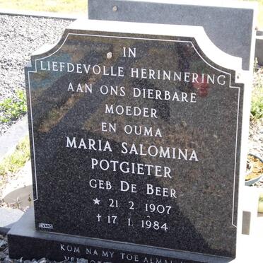 POTGIETER Maria Salomina nee DE BEER 1907-1984