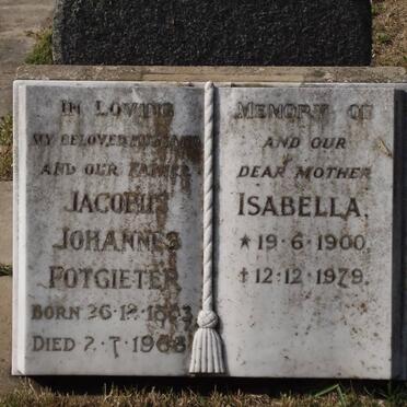 POTGIETER Jacobus Johannes 1893-1963 &amp; Isabella 1900-1979