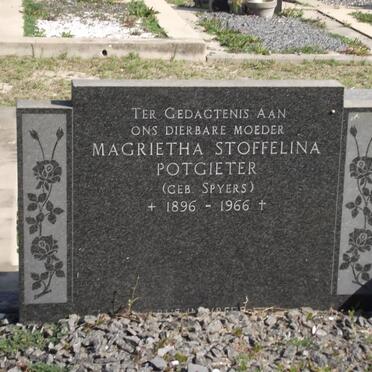 POTGIETER Magrietha Stoffelina nee SPYERS 1896-1966