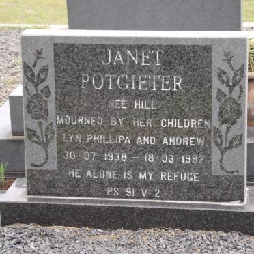 POTGIETER Janet nee HILL 1938-1992