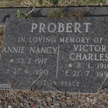 PROBERT Victor Charles 1916-1993 &amp; Annie Nancy 1917-1990