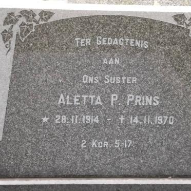 PRINS Aletta P. 1914-1970