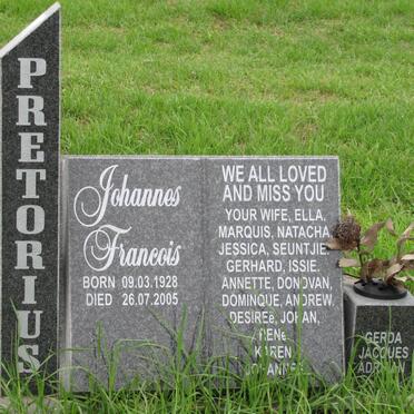PRETORIUS Johannes Francois 1928-2005