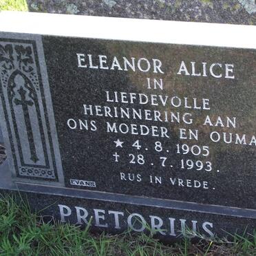 PRETORIUS Eleanor Alice 1905-1993