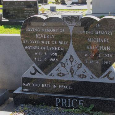 PRICE Michael Vaughan 1954-1987 &amp; Beverly 1958-1986
