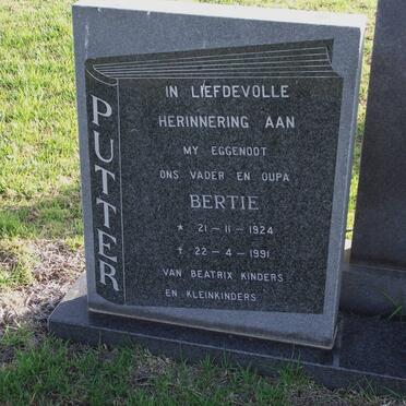 PUTTER Bertie 1924-1991