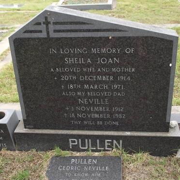 PULLEN Neville 1912-1982 &amp; Sheila Joan 1914-1971