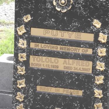 PUTYE Tololo Alfred 1929-2007