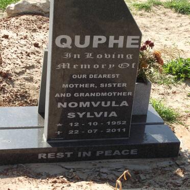 QUPHE Nomvula Sylvia 1952-2011