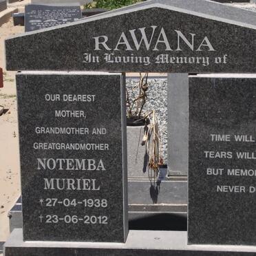RAWANA Notemba Muriel 1938-2012