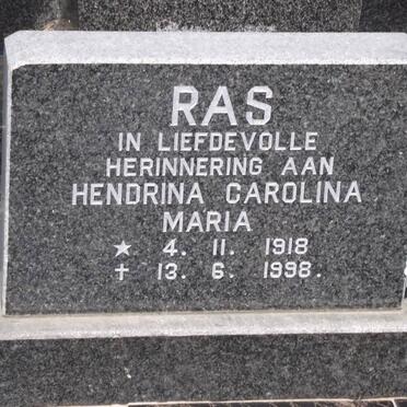 RAS Hendrina Carolina Maria 1918-1998
