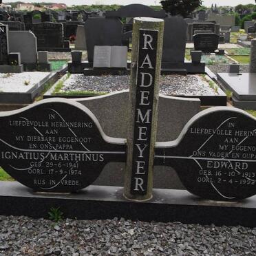 RADEMEYER Ignatius Marthinus 1941-1974 :: RADEMEYER Edward 1913-1992