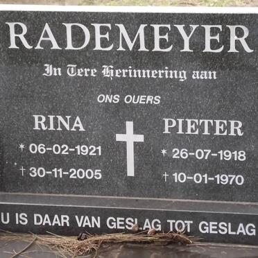 RADEMEYER Pieter 1918-1970 &amp; Rina 1921-2005