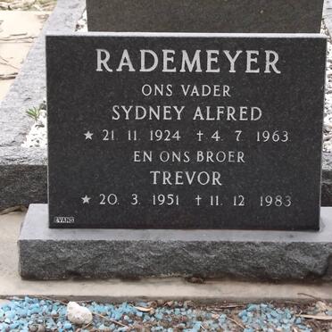 RADEMEYER Sydney Alfred 1924-1963 :: RADEMEYER Trevor 1951-1983