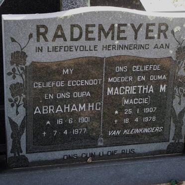 RADEMEYER Abraham H.C. 1901-1977 &amp; Magrietha M. 1907-1978.JPG
