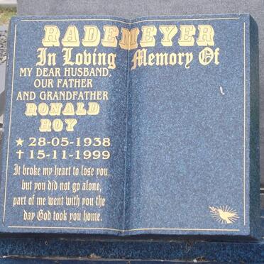 RADEMEYER Ronald Roy 1938-1999