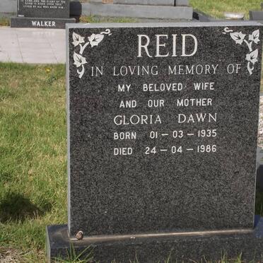 REID Gloria Dawn 1935-1986