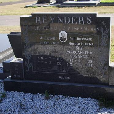 REYNDERS Pieter  S.V.H. 1918-1981 &amp; Margaretha Susanna 1912-1992
