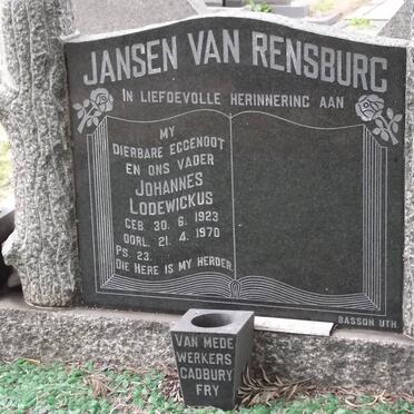 RENSBURG Johannes Lodewickus, jansen van 1923-1970