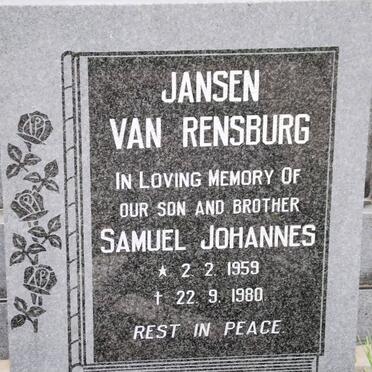 RENSBURG Samuel Johannes, jansen van 1959-1980