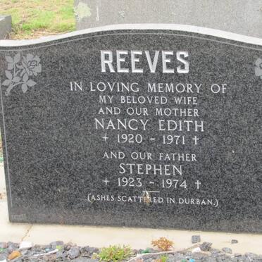 REEVES Nancy Edith 1920-1971 &amp; Stephen 1923-1974
