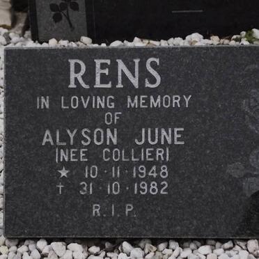 RENS Alyson June nee COLLIER 1948-1982