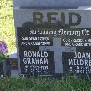 REID Ronald Graham 1929-1993 &amp; Joan Mildred 1931-2004