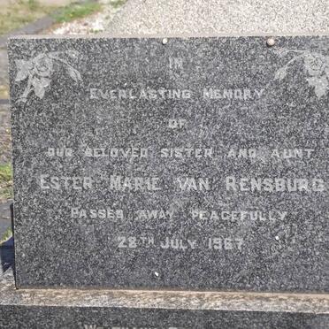 RENSBURG Ester Marie, van -1967