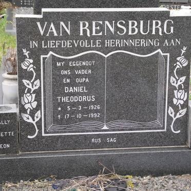 RENSBURG Daniel Theodorus, van 1926-1992