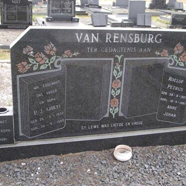 RENSBURG P.J., van 1932-1985 :: RENSBURG Roelof Petrus, van 1921-1982