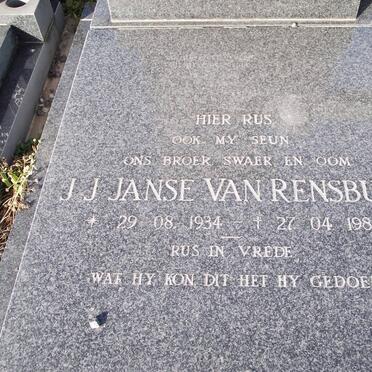 RENSBURG J.J., janse van 1934-1988