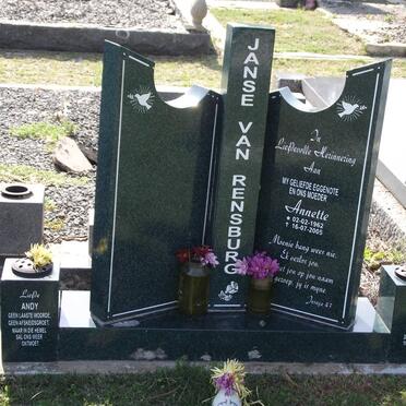 RENSBURG Annette, janse van 1962-2005