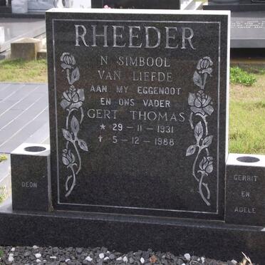 RHEEDER Gert Thomas 1931-1988