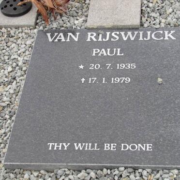 RIJSWIJCK Paul, van 1935-1979