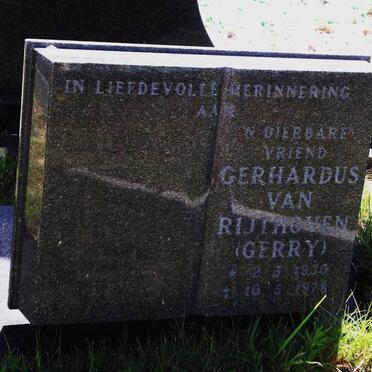 RIJTHOVEN Gerhardus, van 1930-1978