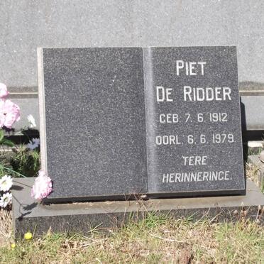RIDDER Piet, de 1912-1979