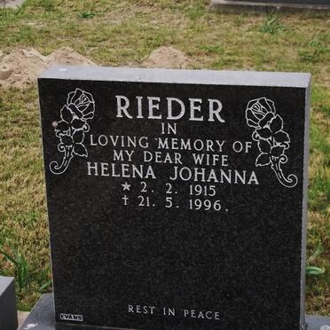 RIEDER Helena Johanna 1915-1996