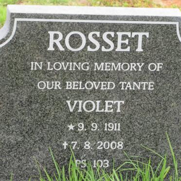 ROSSET Violet 1911-2008