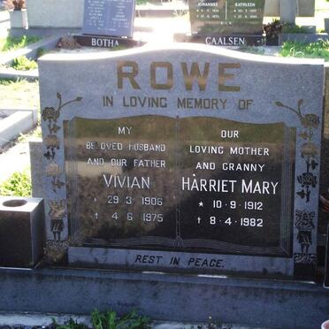 ROWE Vivian 1906-1975 &amp; Harriet Mary 1912-1982