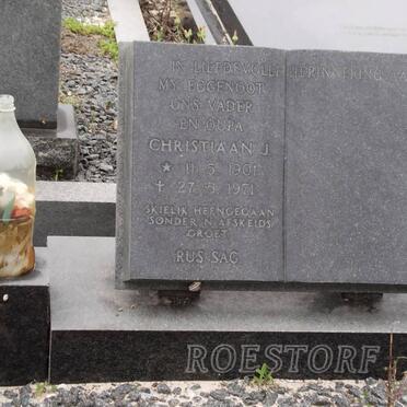 ROESTORF Christiaan J. 1901-1971