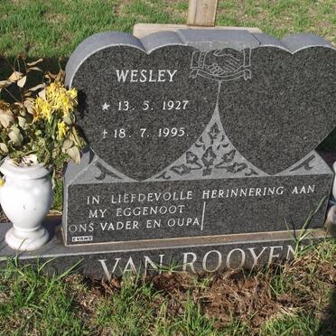 ROOYEN Wesley, van 1927-1995
