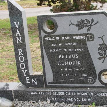 ROOYEN Petrus Hendrik, van 1941-1986
