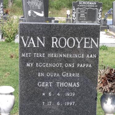 ROOYEN Gert Thomas, van 1939-1997