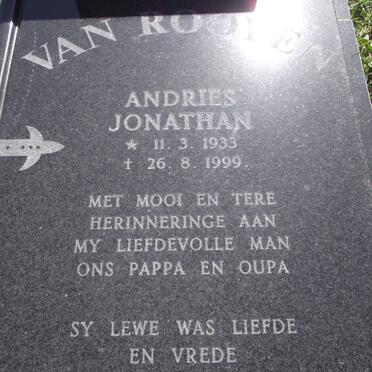 ROOYEN Andries Jonathan, van 1933-1999